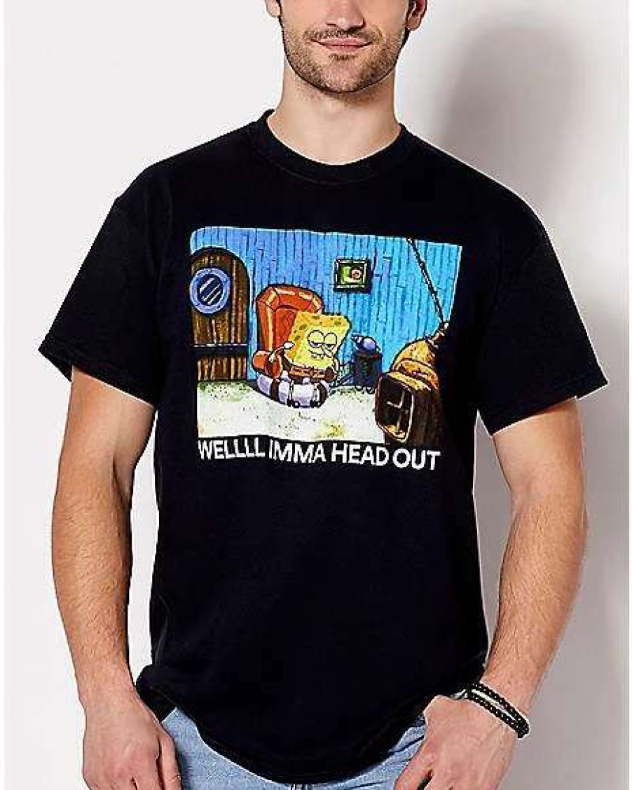 Spongebob * Buy Imma Head Out Spongebob Meme T Shirt Black