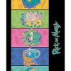 Rick And Morty * New Rick And Morty Character Faces Poster Multi-Color