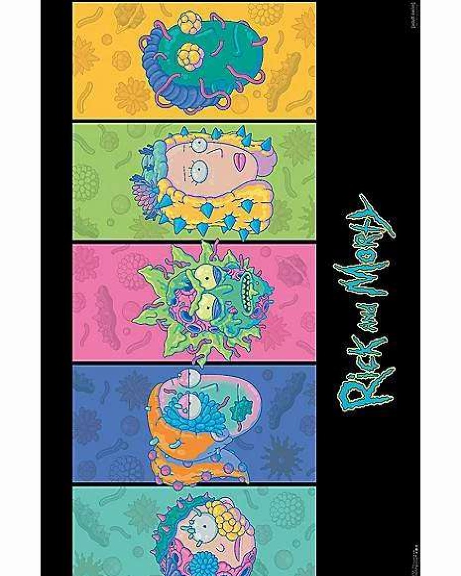 Rick And Morty * New Rick And Morty Character Faces Poster Multi-Color