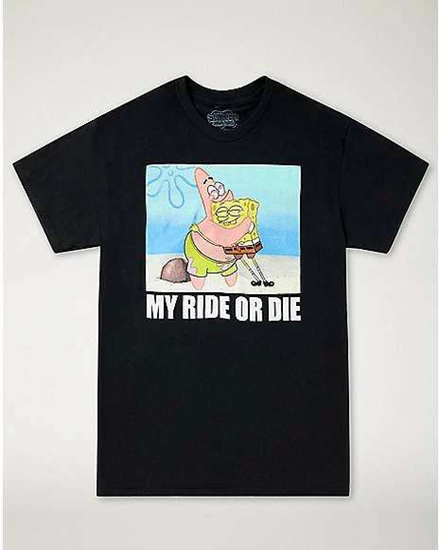 Spongebob * Best Reviews Of My Ride Or Die T Shirt Spongebob Squarepants Black