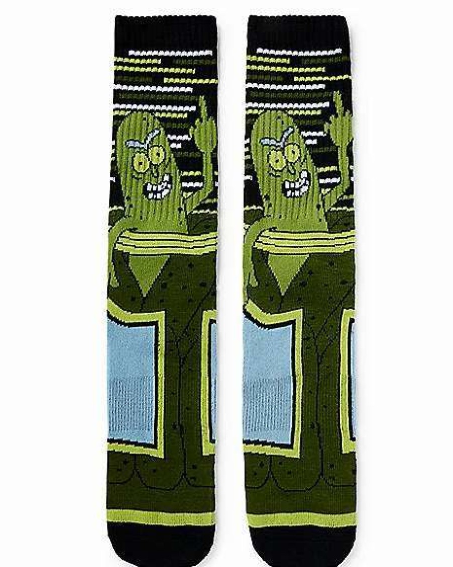 Rick And Morty * Cheap Pickle Rick Athletic Crew Socks Rick And Morty Green