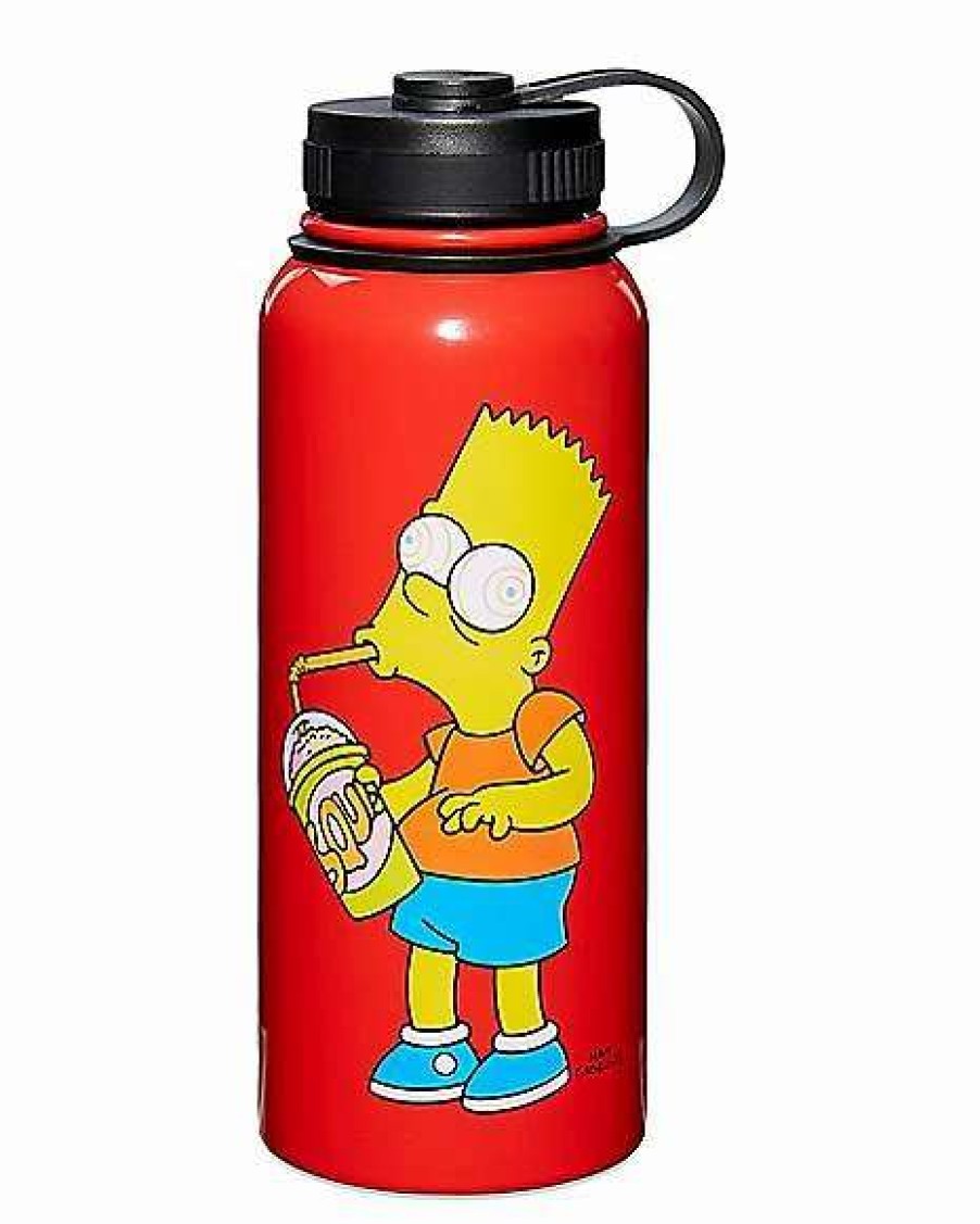 The Simpsons * Outlet Bart Simpson Squishee Water Bottle 32 Oz. The Simpsons Red