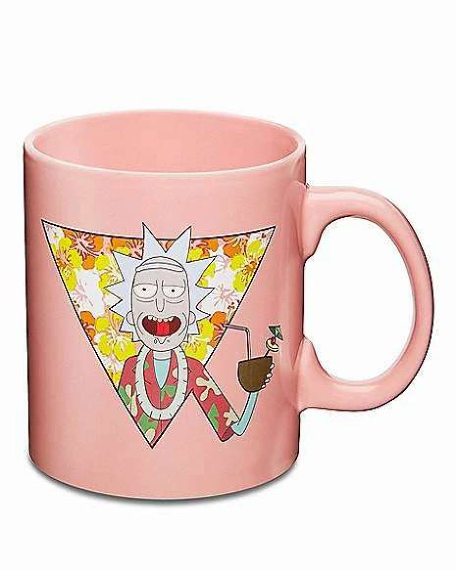 Rick And Morty * Buy Hawaiian Rick Mug 20 Oz. Rick And Morty Pink