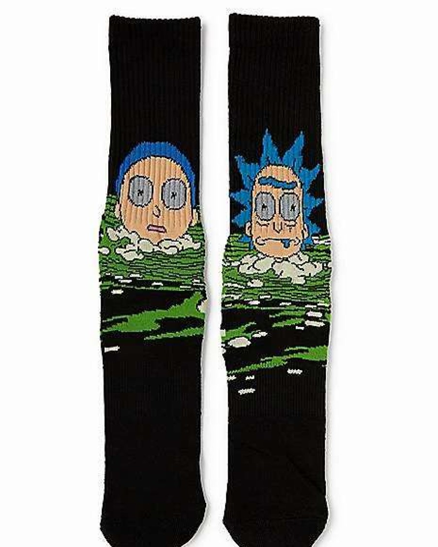 Rick And Morty * Flash Sale Portal Rick And Morty Crew Socks Black