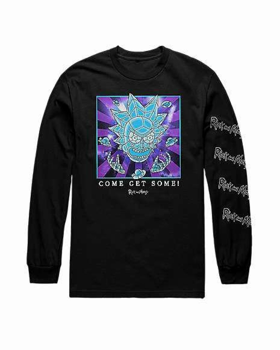 Rick And Morty * Brand New Long Sleeve Come Get Some T Shirt Rick And Morty Black