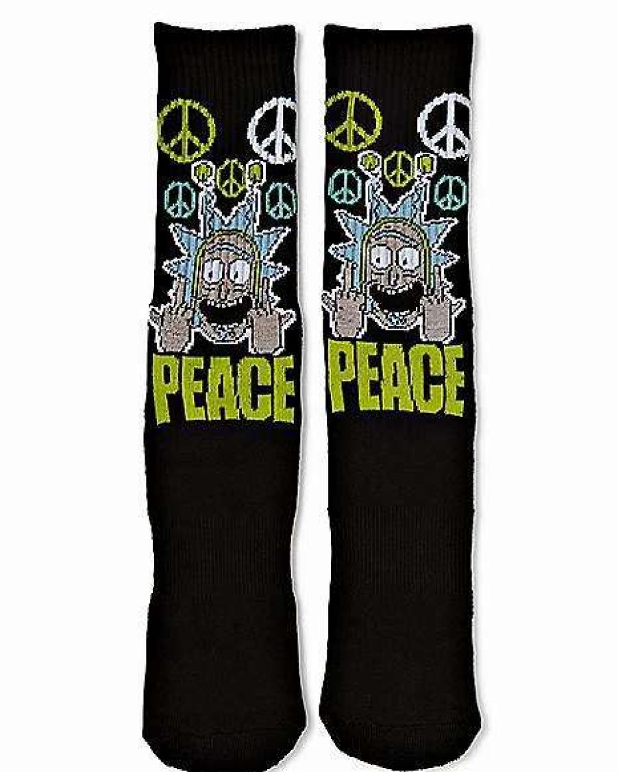 Rick And Morty * Coupon Rick Peace Socks Rick And Morty Black