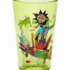 Rick And Morty * Deals Ricky And Morty Skateboard Pint Glass 16 Oz. Green