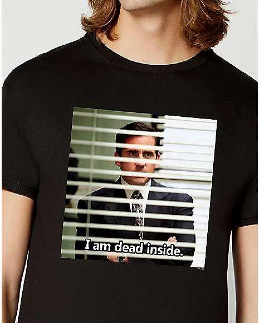 The Office * Discount Dead Inside T Shirt The Office Black