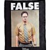 The Office * Outlet False Dwight Fleece Blanket The Office Multi-Color