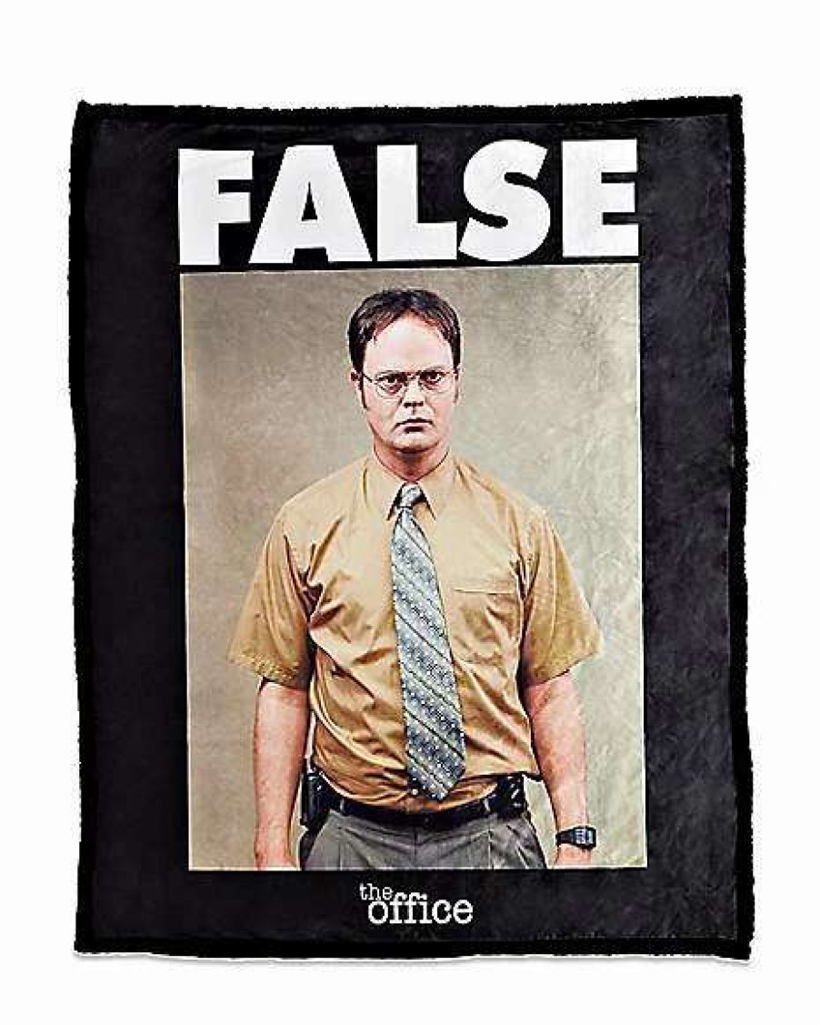 The Office * Outlet False Dwight Fleece Blanket The Office Multi-Color