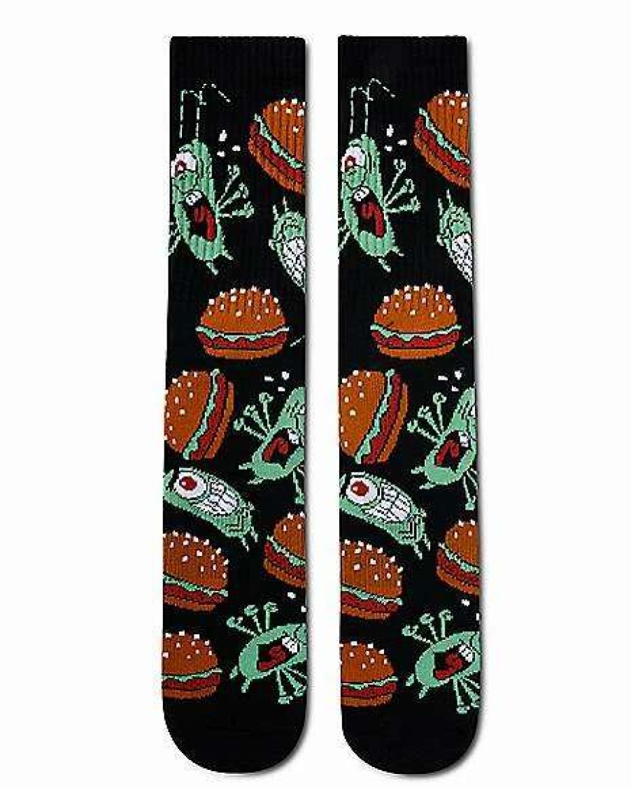 Spongebob * Best Pirce Krusty Krab Crew Socks 2 Pair Spongebob Squarepants Multi-Color