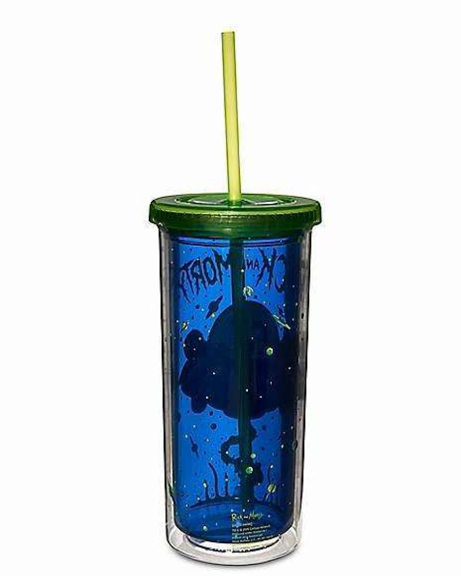 Rick And Morty * Buy Spaceship Rick And Morty Cup With Straw 29 Oz. Blue