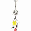 Nickelodeon * Buy Cz Spunky Dangle Belly Ring 14 Gauge Rocko'S Modern Life White