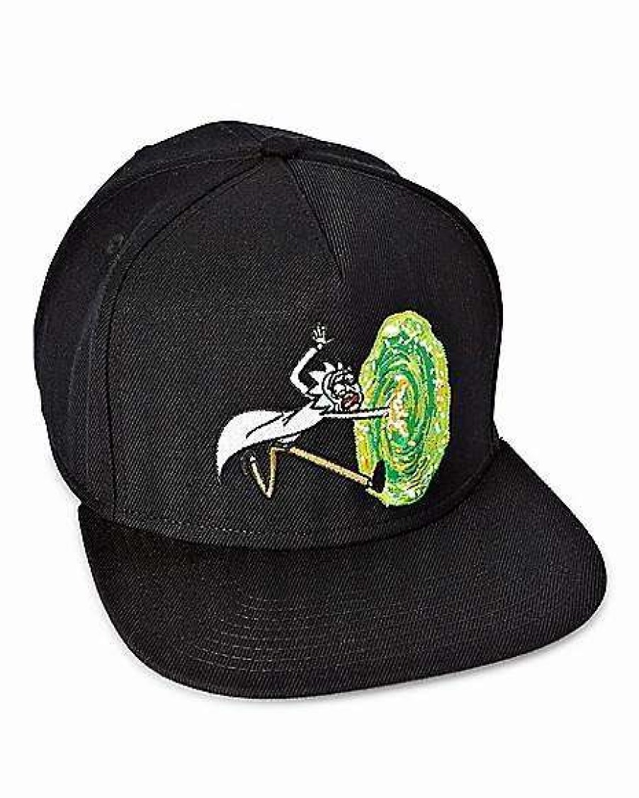 Rick And Morty * Flash Sale Portal Rick And Morty Snapback Hat Rick And Morty Black