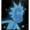 Rick And Morty * Best Pirce Hologram Rick Double Sided Fleece Blanket Rick And Morty Black