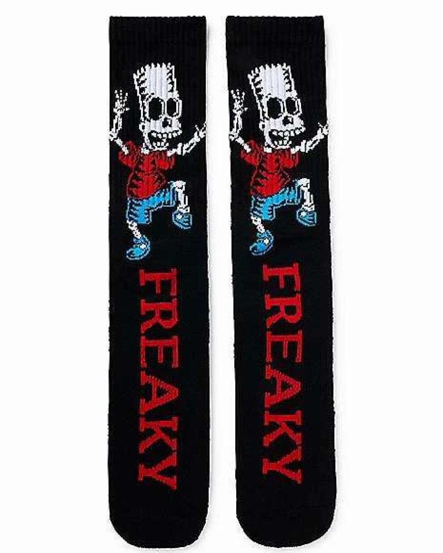 The Simpsons * Buy Freaky Bart Simpson Skeleton Crew Socks The Simpsons Black