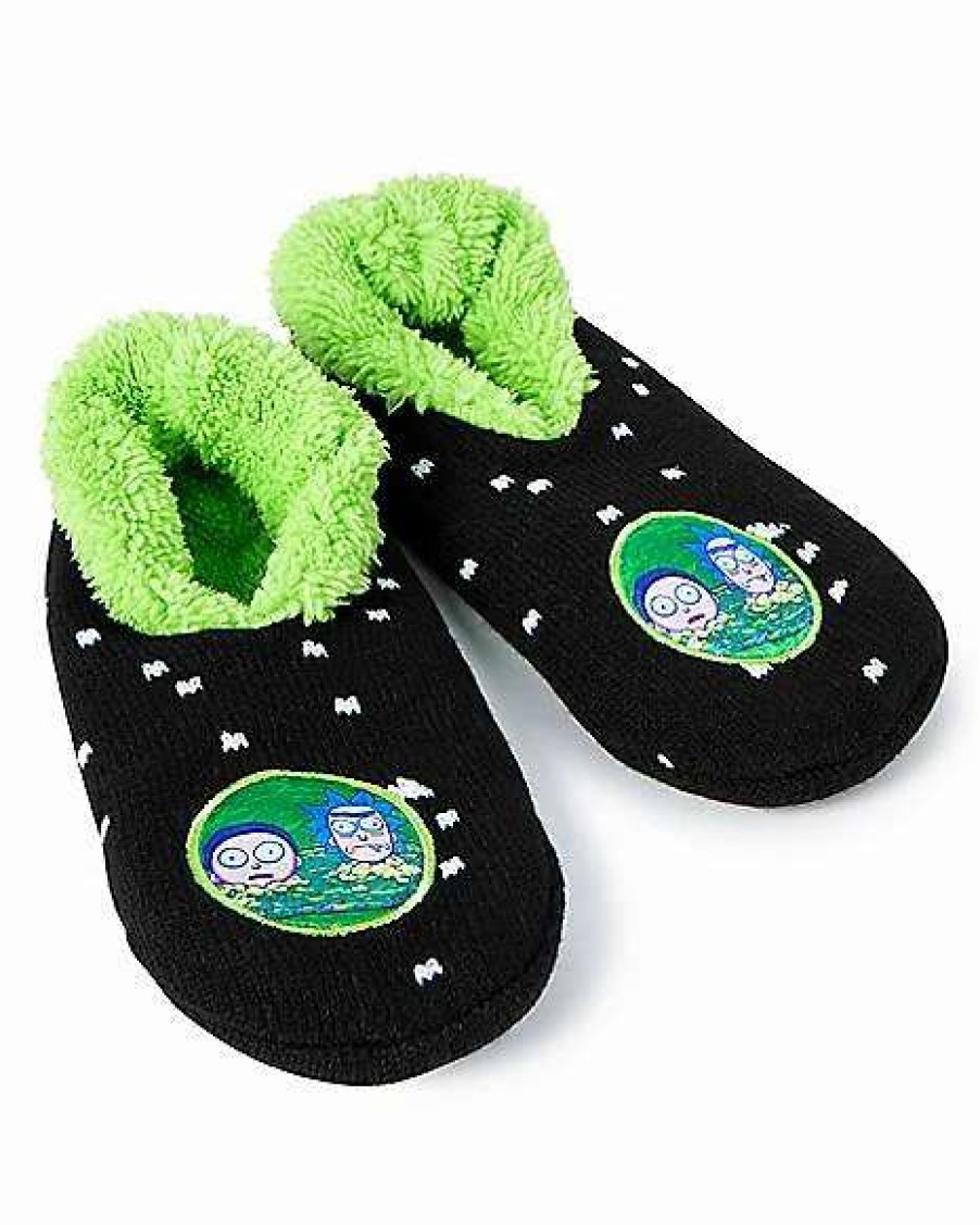 Rick And Morty * Promo Rick And Morty Slipper Socks Black