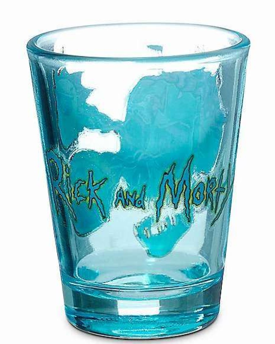 Rick And Morty * Hot Sale Skull Rick And Morty Shot Glass 1.5 Oz. Blue