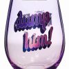 Bratz * New Dump Him Bratz Stemless Glass 22 Oz. Purple