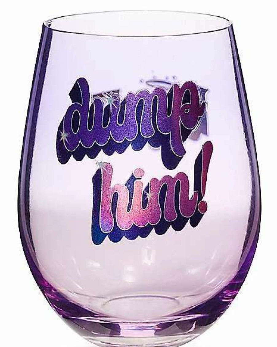 Bratz * New Dump Him Bratz Stemless Glass 22 Oz. Purple