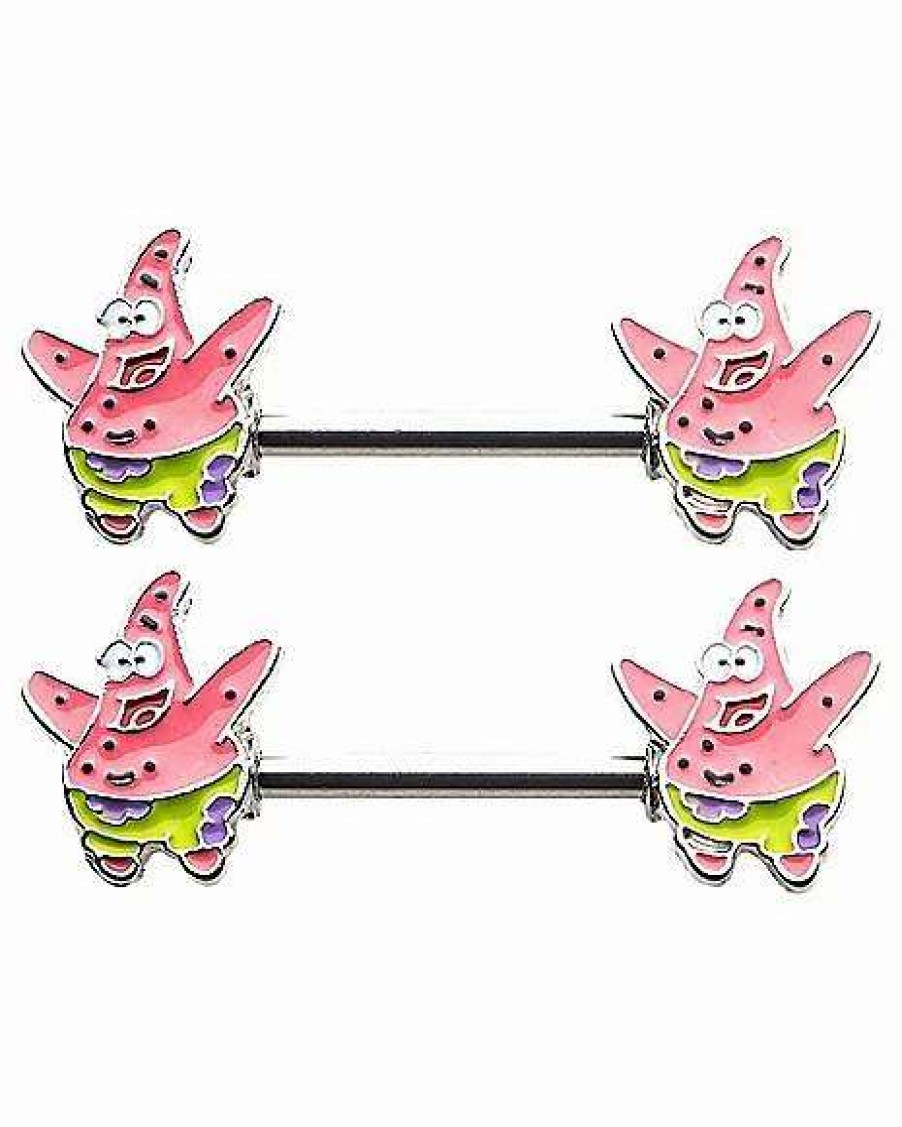 Spongebob * Deals Patrick Star Nipple Shields 14 Gauge Spongebob Squarepants Pink