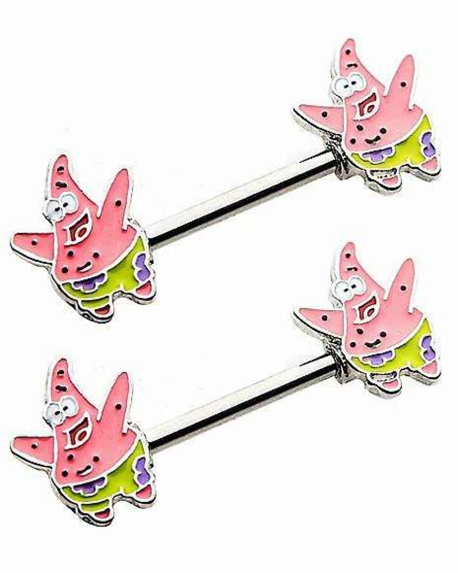 Spongebob * Deals Patrick Star Nipple Shields 14 Gauge Spongebob Squarepants Pink