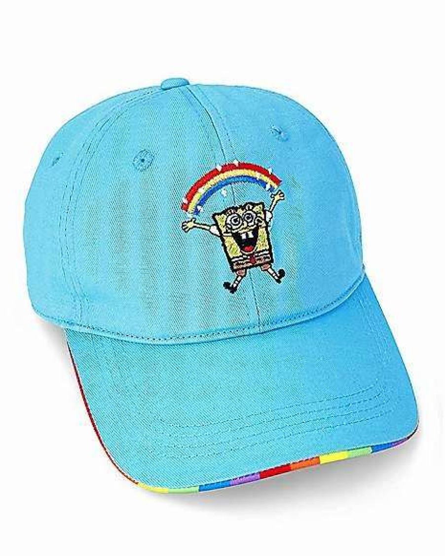 Spongebob * Hot Sale Spongebob Rainbow Dad Hat Light Blue