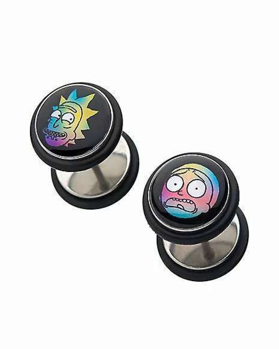 Rick And Morty * Buy Rick And Morty Fake Plugs 18 Gauge Black