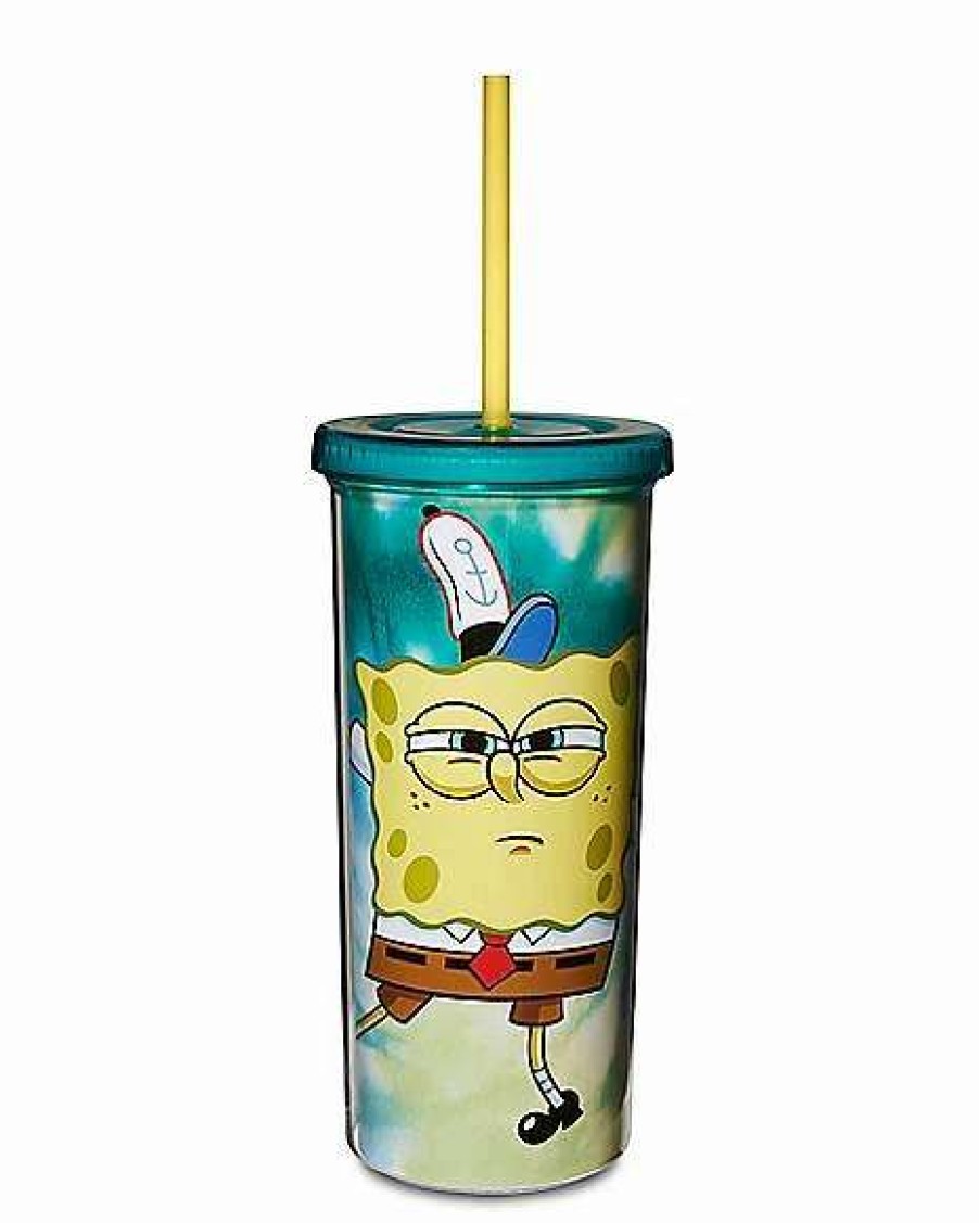 Spongebob * Outlet Spongebob Be Weird Cup With Straw 20 Oz. Spongebob Squarepants Multi-Color