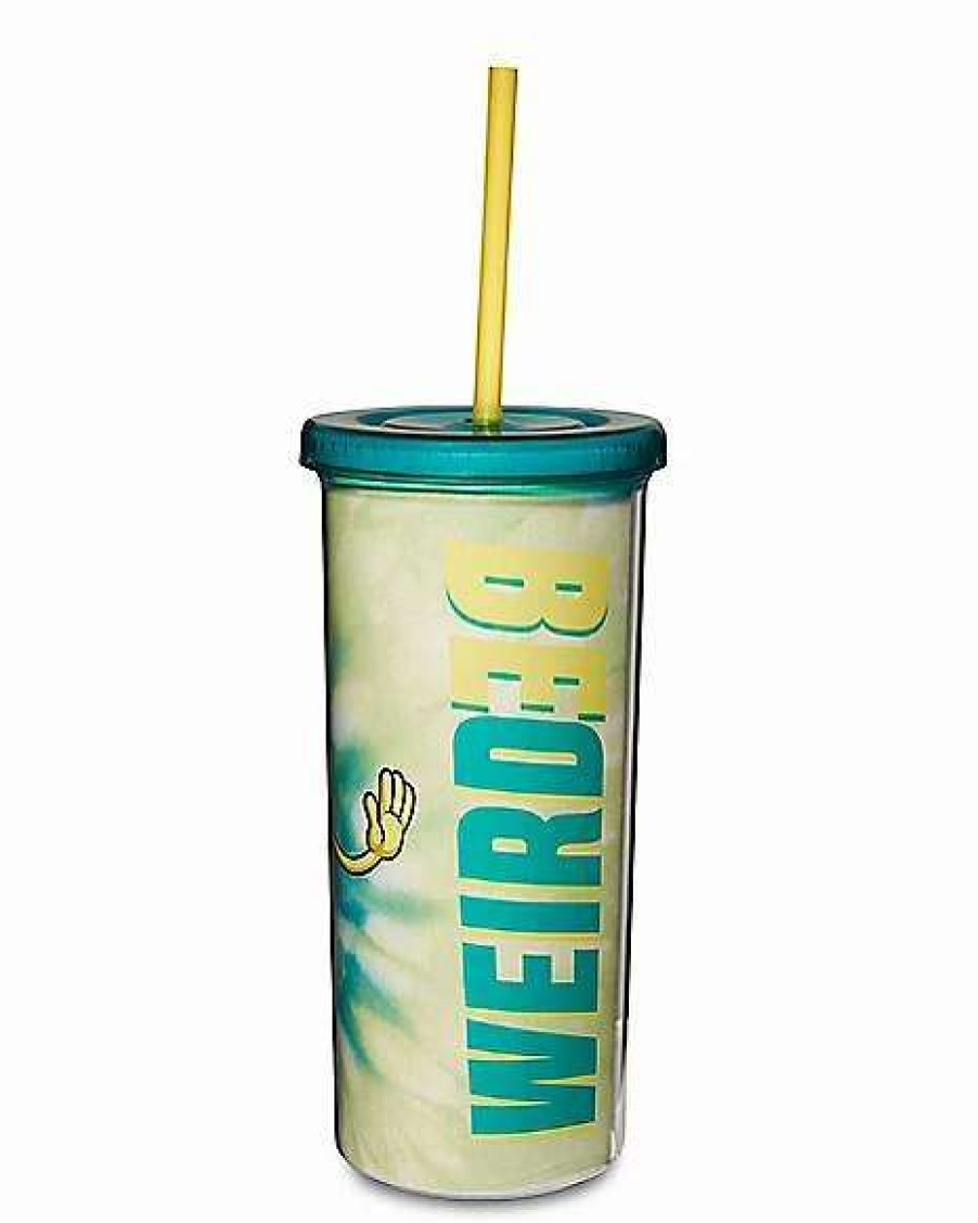 Spongebob * Outlet Spongebob Be Weird Cup With Straw 20 Oz. Spongebob Squarepants Multi-Color