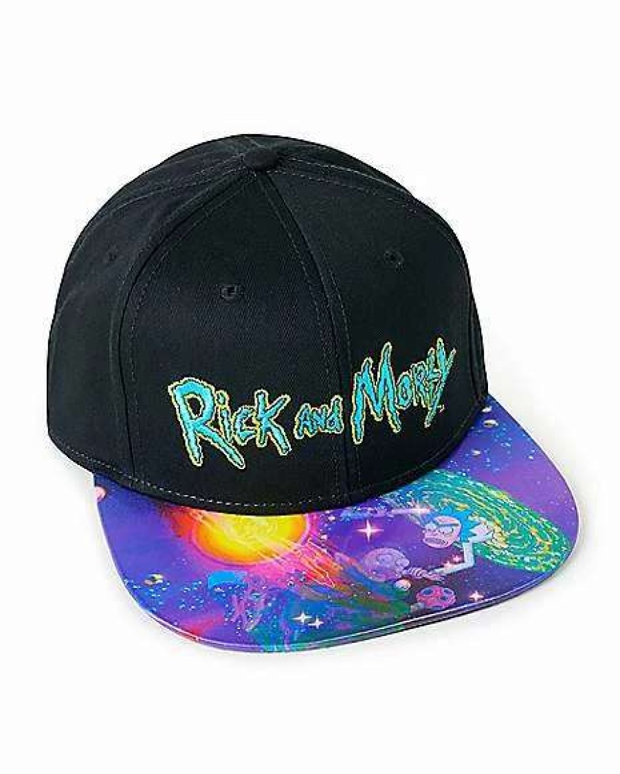 Rick And Morty * Outlet Rick And Morty Space Portal Snapback Hat Black