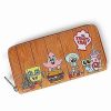 Spongebob * Coupon Loungefly Spongebob Squarepants Cute Character Zipper Wallet Brown