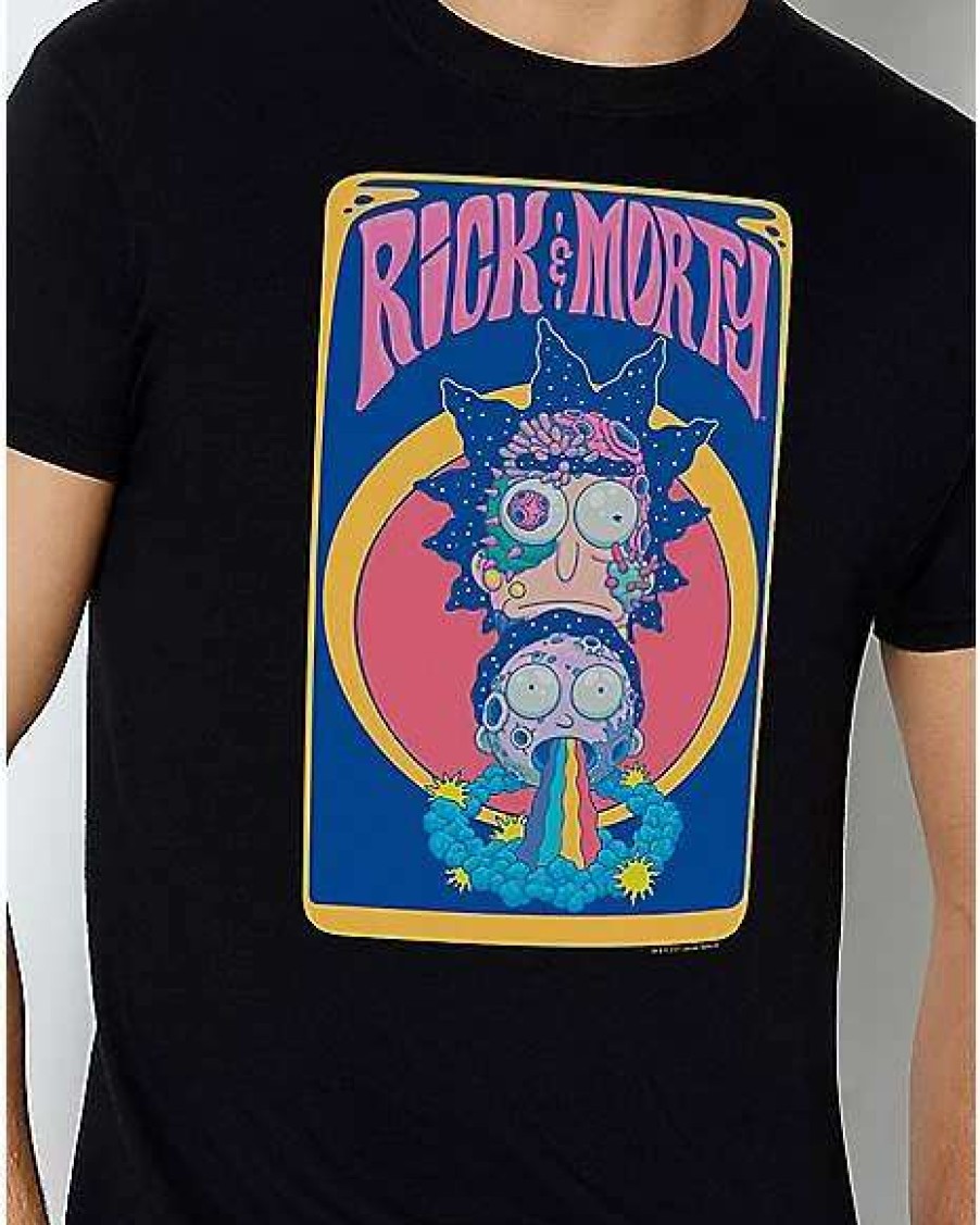 Rick And Morty * Deals Psychedelic Poster T Shirt Rick And Morty Black