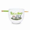 Rick And Morty * Outlet Rick And Morty Bowl With Chopsticks 20 Oz. White