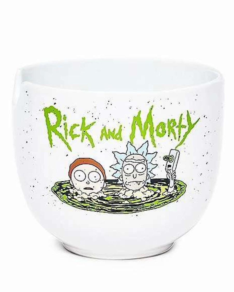 Rick And Morty * Outlet Rick And Morty Bowl With Chopsticks 20 Oz. White