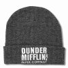 The Office * Coupon Dunder Mifflin Beanie Hat The Office Gray