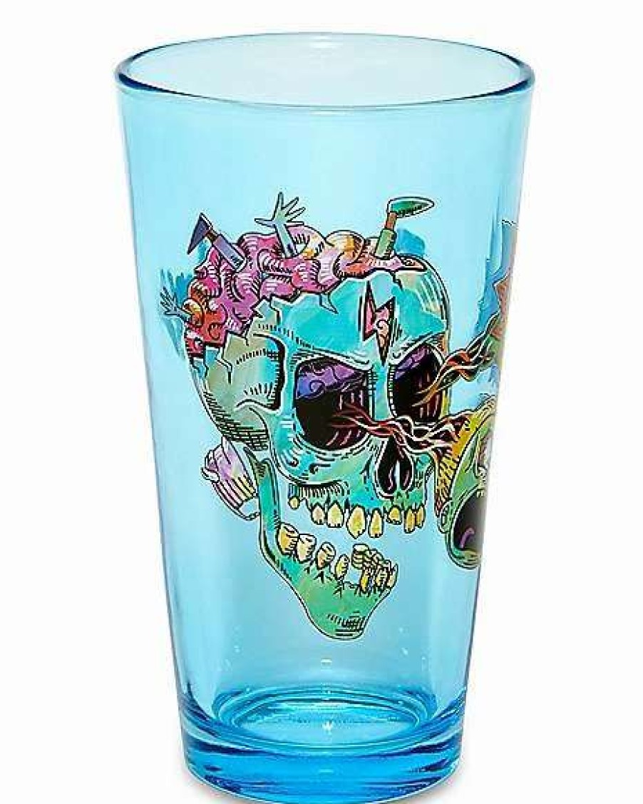 Rick And Morty * Budget Skull Rick And Morty Pint Glass 16 Oz. Blue