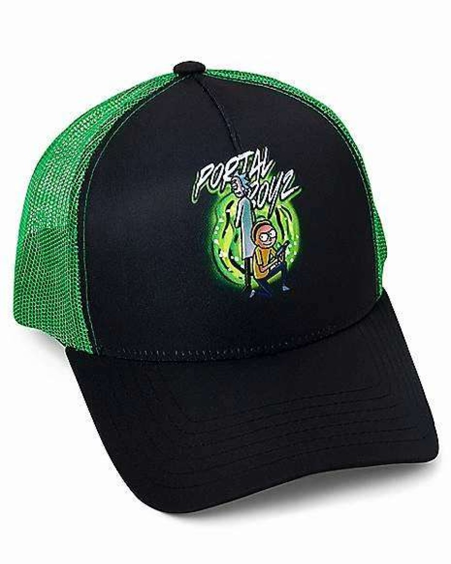 Rick And Morty * Flash Sale Portal Boyz Trucker Hat Rick And Morty Green