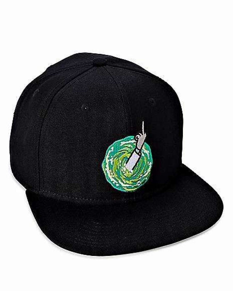 Rick And Morty * Top 10 Middle Finger Portal Snapback Hat Rick And Morty Black