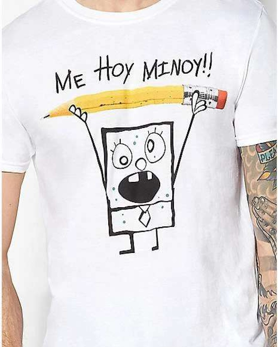 Spongebob * Best Pirce Me Hoy Minoy Spongebob T Shirt Nickelodeon White