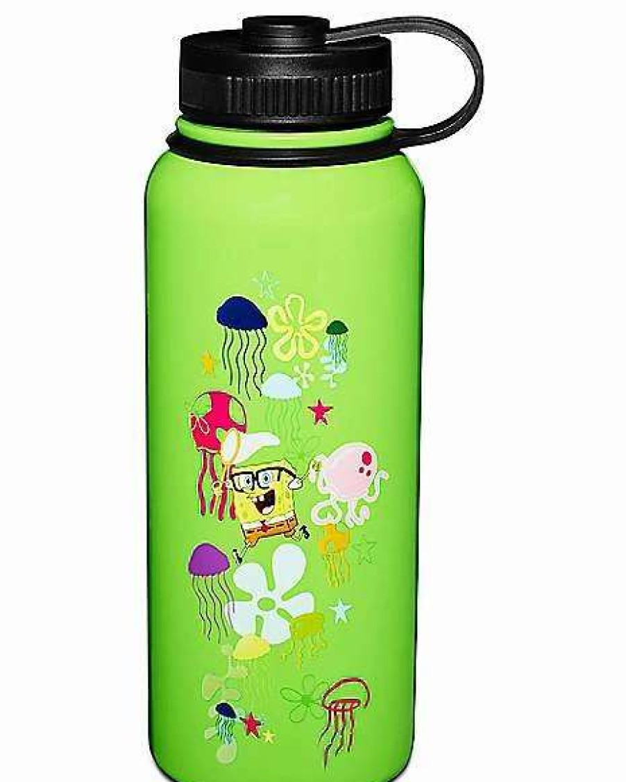 Spongebob * Cheapest Jellyfishing Spongebob Squarepants Water Bottle 34 Oz. Green