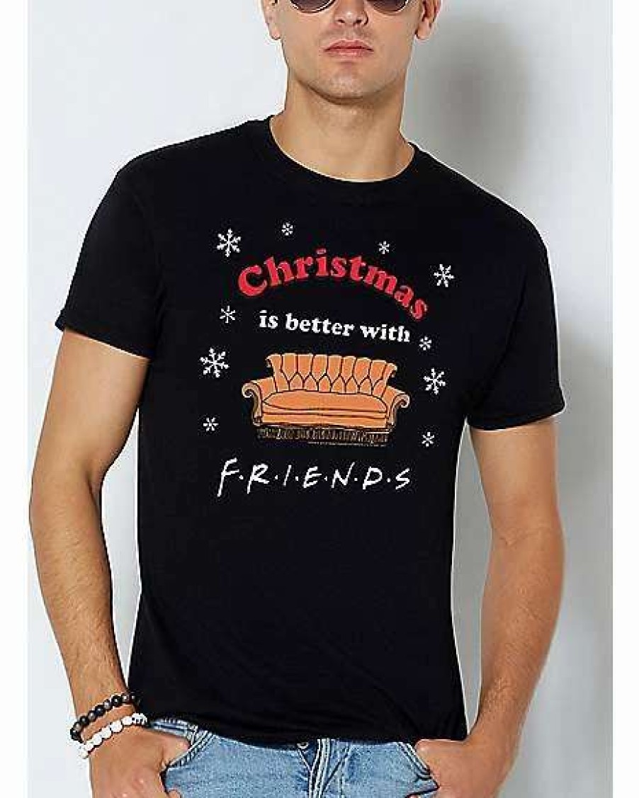 Friends * Top 10 Christmas Is Better With Friends T Shirt Friends Black