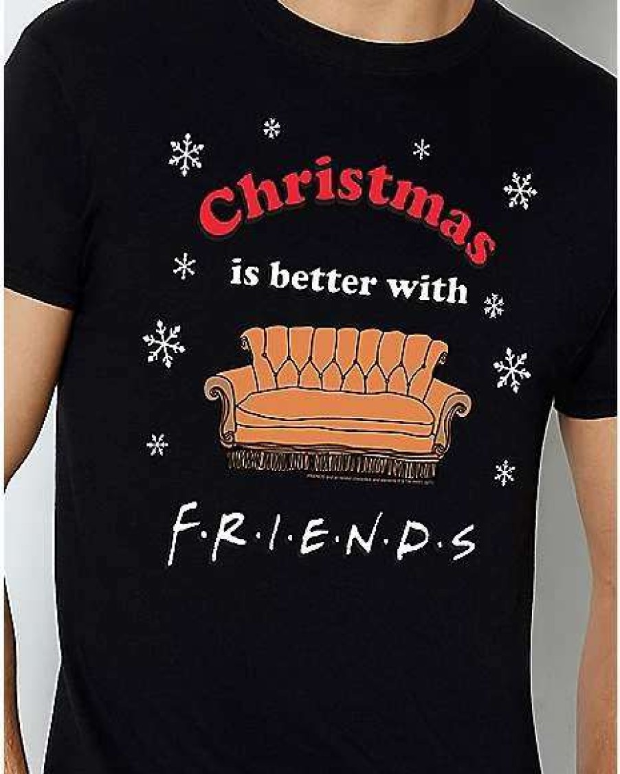 Friends * Top 10 Christmas Is Better With Friends T Shirt Friends Black