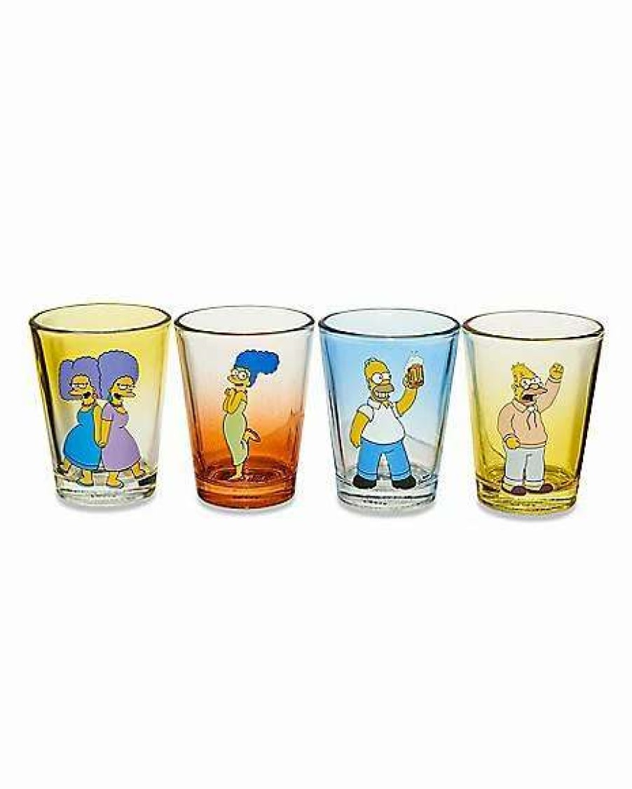 The Simpsons * Outlet Multi-Pack Simpsons Character Shot Glasses 4 Pack 1.5 Oz. Multi-Color