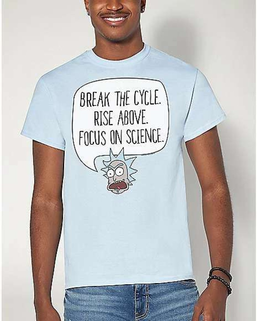 Rick And Morty * Outlet Break The Cycle T Shirt Rick And Morty Light Blue