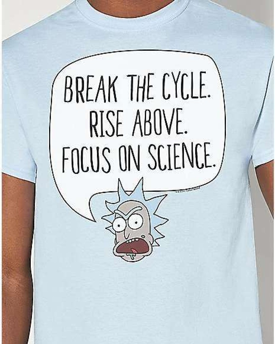 Rick And Morty * Outlet Break The Cycle T Shirt Rick And Morty Light Blue