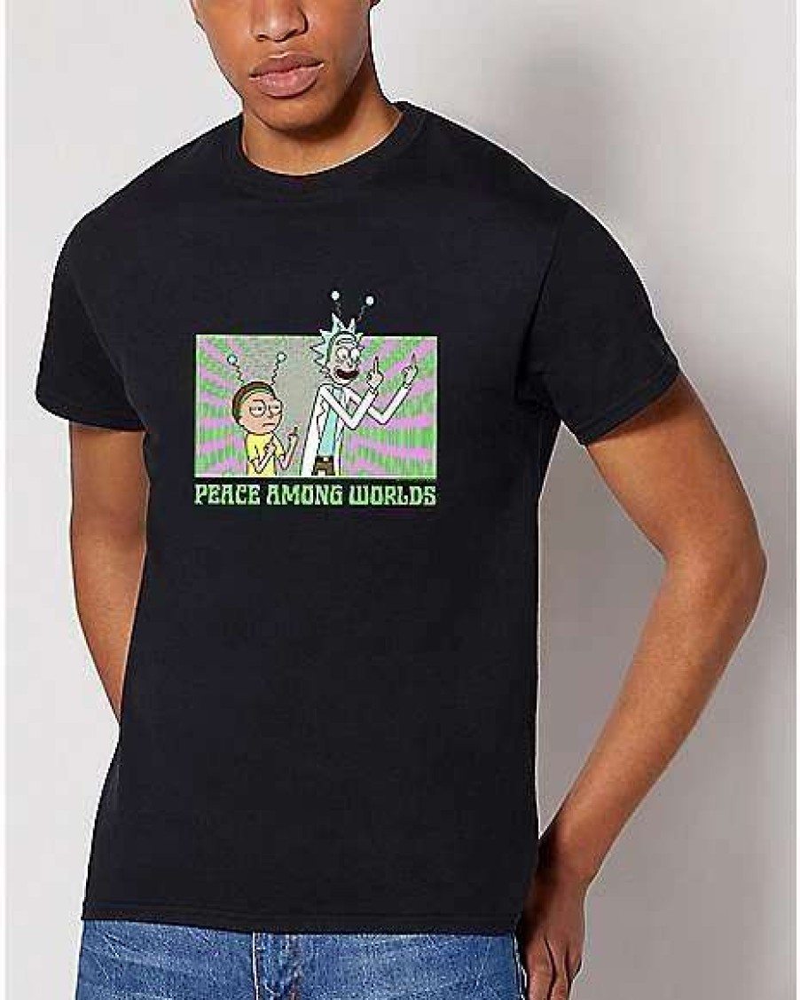 Rick And Morty * New Peace Among Worlds T Shirt Rick And Morty Black