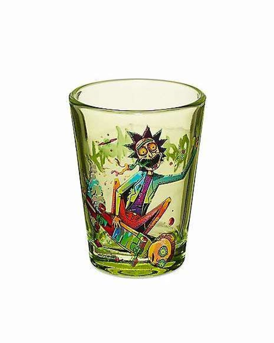 Rick And Morty * Best Sale Skateboard Rick And Morty Shot Glass 1.5 Oz. Green