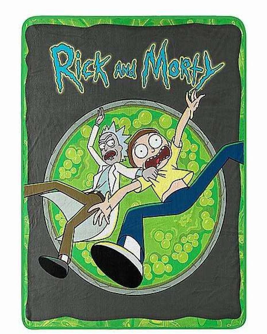 Rick And Morty * Cheapest Space Zoom Rick And Morty Fleece Blanket Purple