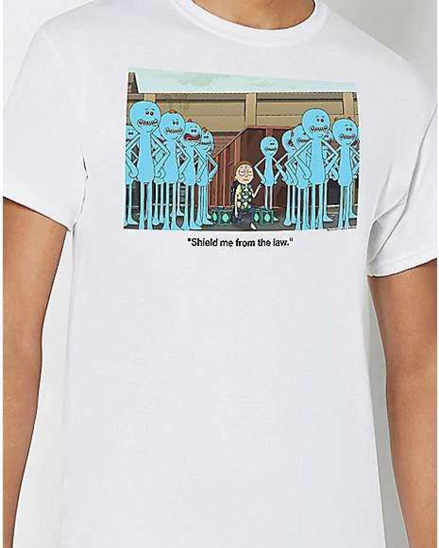 Rick And Morty * Best Sale Shield Me From The Law T Shirt Rick And Morty White